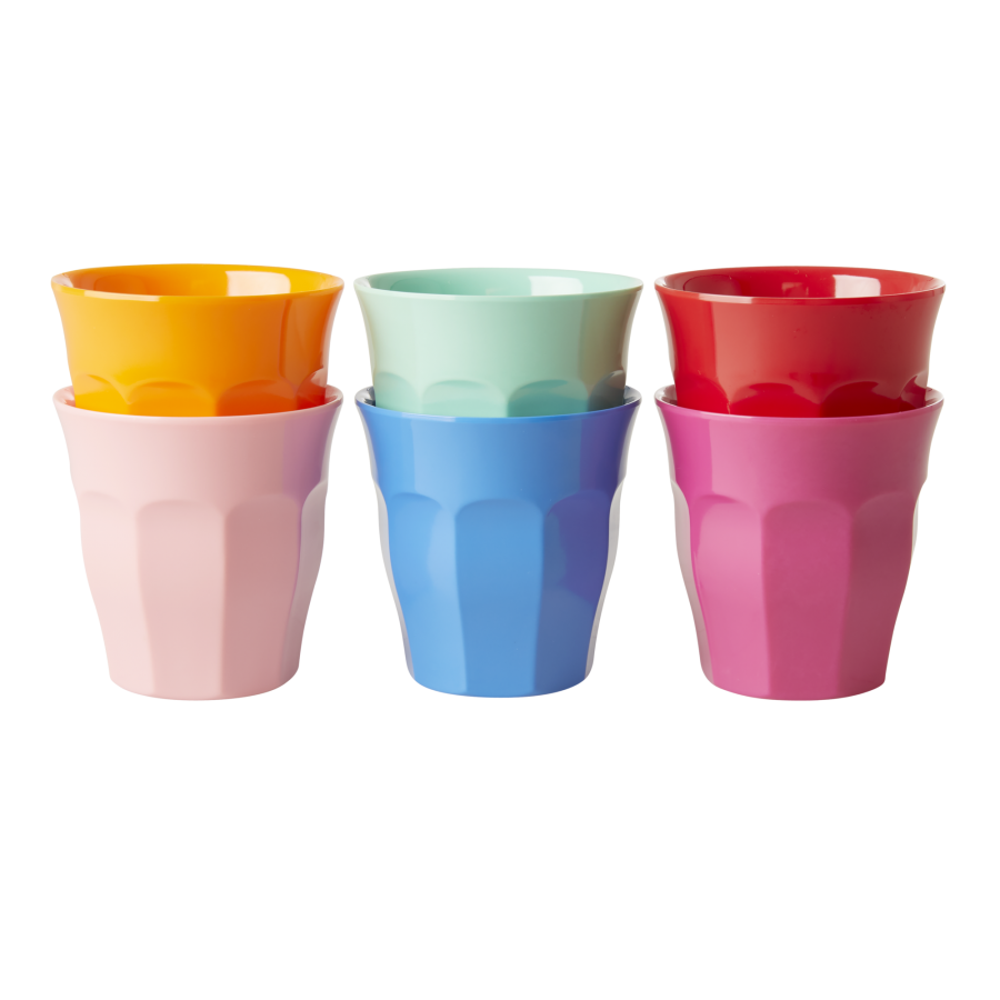 Set of 6 Melamine Cups called Choose Happy By Rice DK
